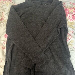 American Eagle Outfitters Gray Crewneck Sweater Knit